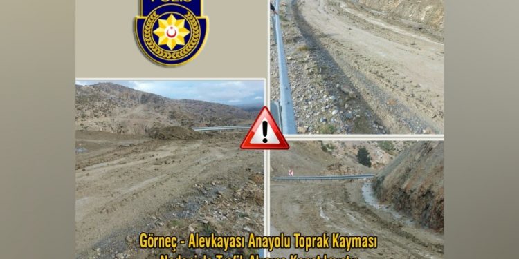 Dikkat! Toprak kayması nedeniyle yol kapandı