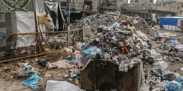 İsrail saldırıları nedeniyle Gazze'de biriken çöpler, sağlık risklerini artırıyor