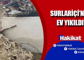 Çökme sonucu enkaz yola saçıldı