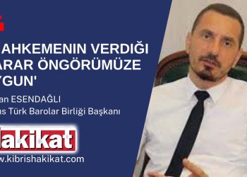Barolar Birliği Başkanı Esendağlı:  “Bilirkişi raporlarının dosyaya girmesiyle esasa ilişkin duruşmaya geçilecek”