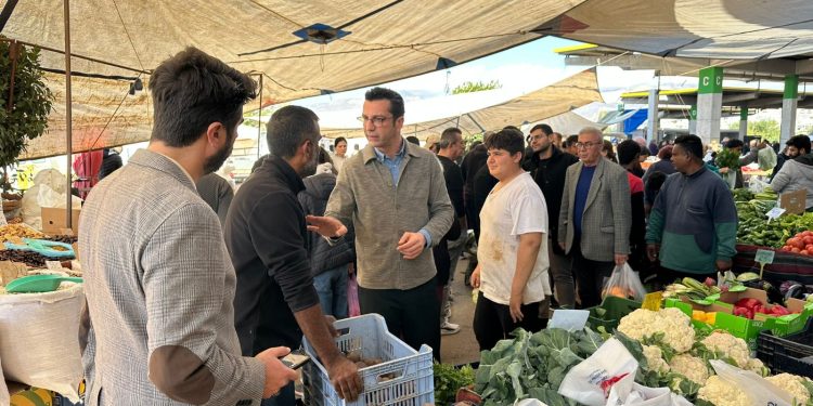 MDP’den Merkez Lefkoşa’da kurulan pazar yerine ziyaret