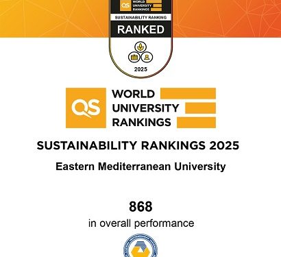 QS Sürdürülebilirlik sıralamasında DAÜ 868’inci sırada