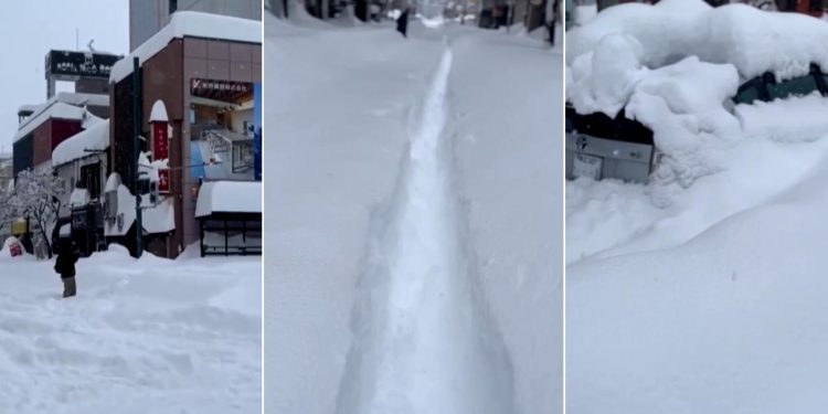 Japonya'nın kuzeyine rekor seviyede kar yağdı