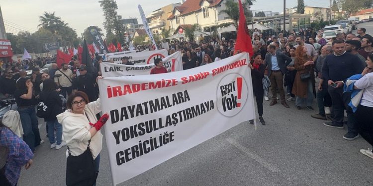 Lefkoşa’da 40’ı aşkın örgütün katılımıyla eylem düzenleniyor