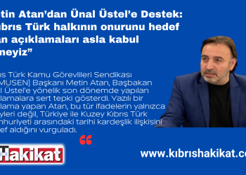 Kıbrıs Türkü’nün onuru ve Anavatanıyla bağı bizim kırmızı çizgimizdir
